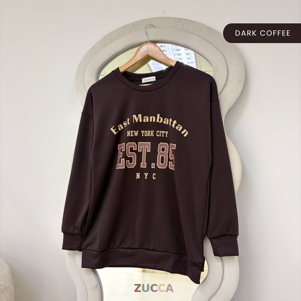 ZUCCA ZIANI CASUAL VARSITY PRINTED SWEATSHIRT WOMEN TOP - MA205