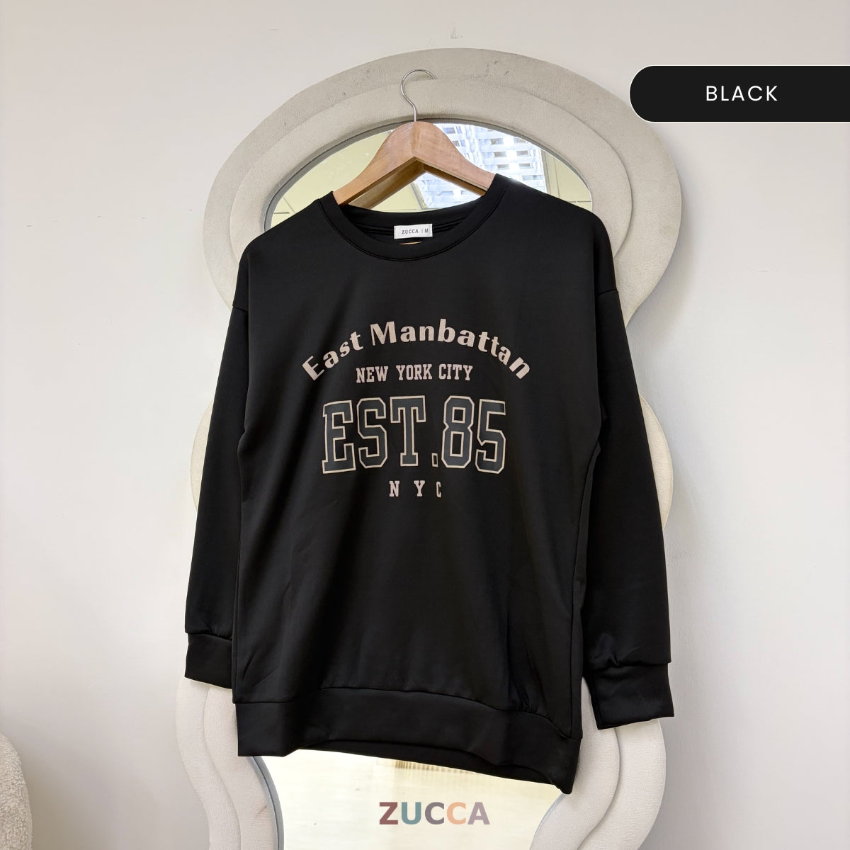 ZUCCA ZIANI CASUAL VARSITY PRINTED SWEATSHIRT WOMEN TOP - MA205