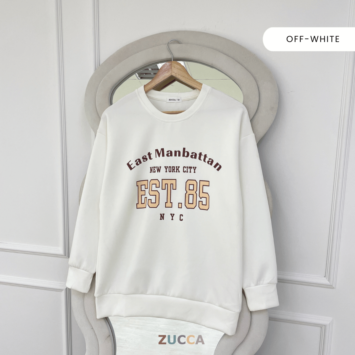 ZUCCA ZIANI CASUAL VARSITY PRINTED SWEATSHIRT WOMEN TOP - MA205