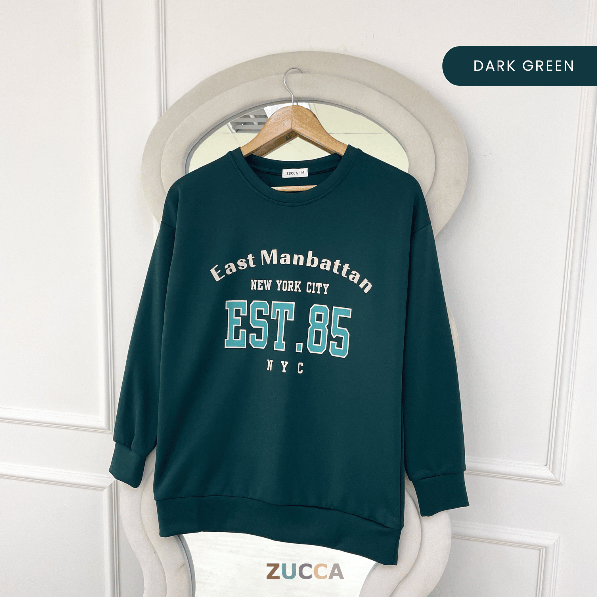 ZUCCA ZIANI CASUAL VARSITY PRINTED SWEATSHIRT WOMEN TOP - MA205