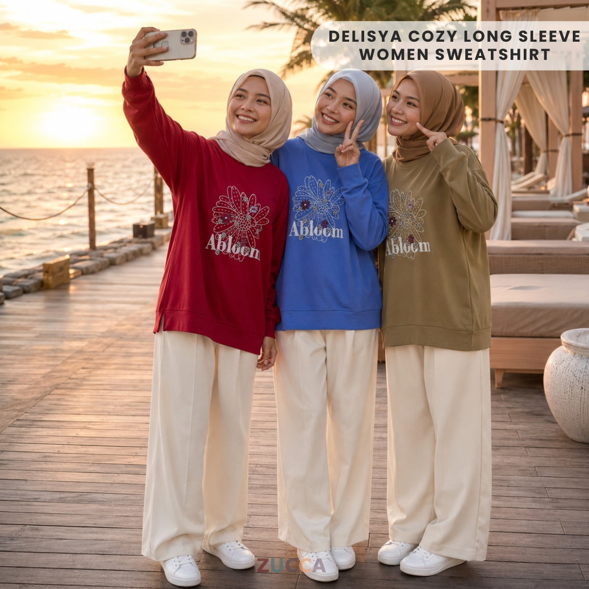 ZUCCA DELISYA COZY LONG SLEEVE WOMEN SWEATSHIRT - MA207
