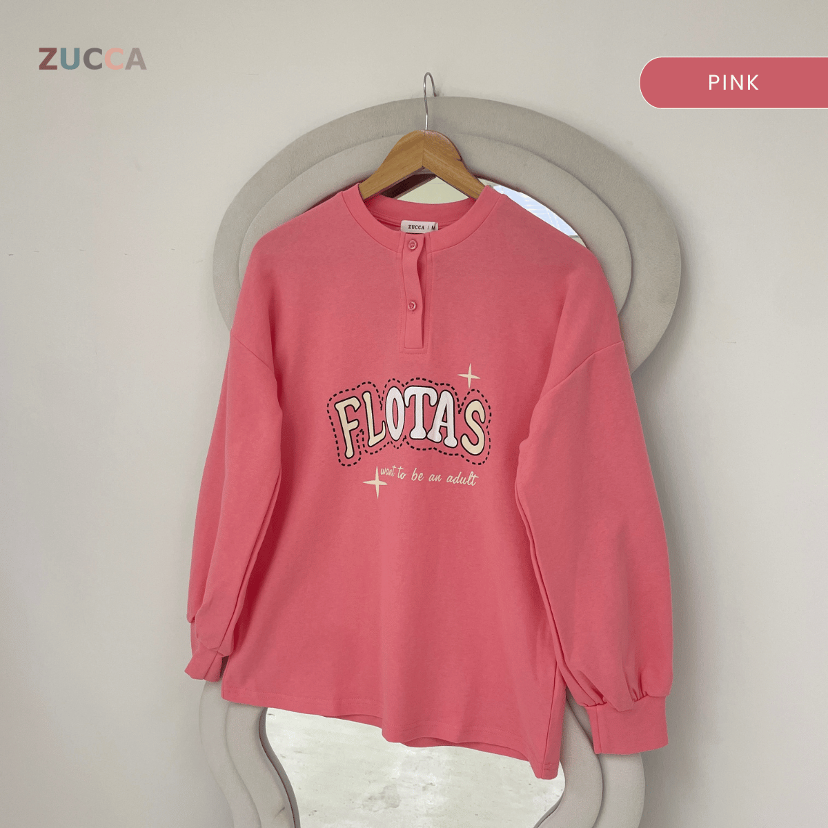 ZUCCA QALESYA OVERSIZED GRAPHIC TEE LONG SLEEVE - MA208