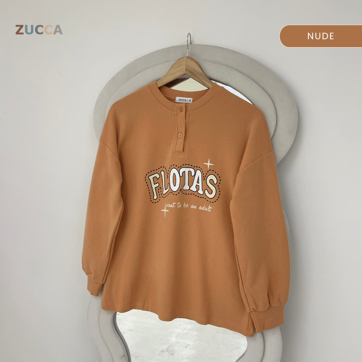 ZUCCA QALESYA OVERSIZED GRAPHIC TEE LONG SLEEVE - MA208