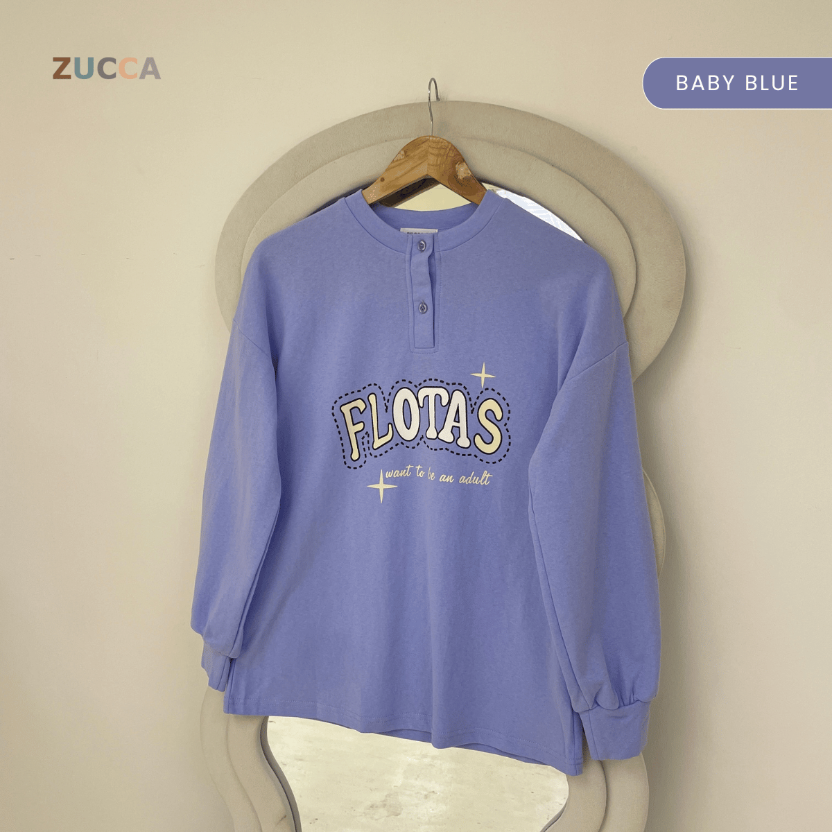 ZUCCA QALESYA OVERSIZED GRAPHIC TEE LONG SLEEVE - MA208