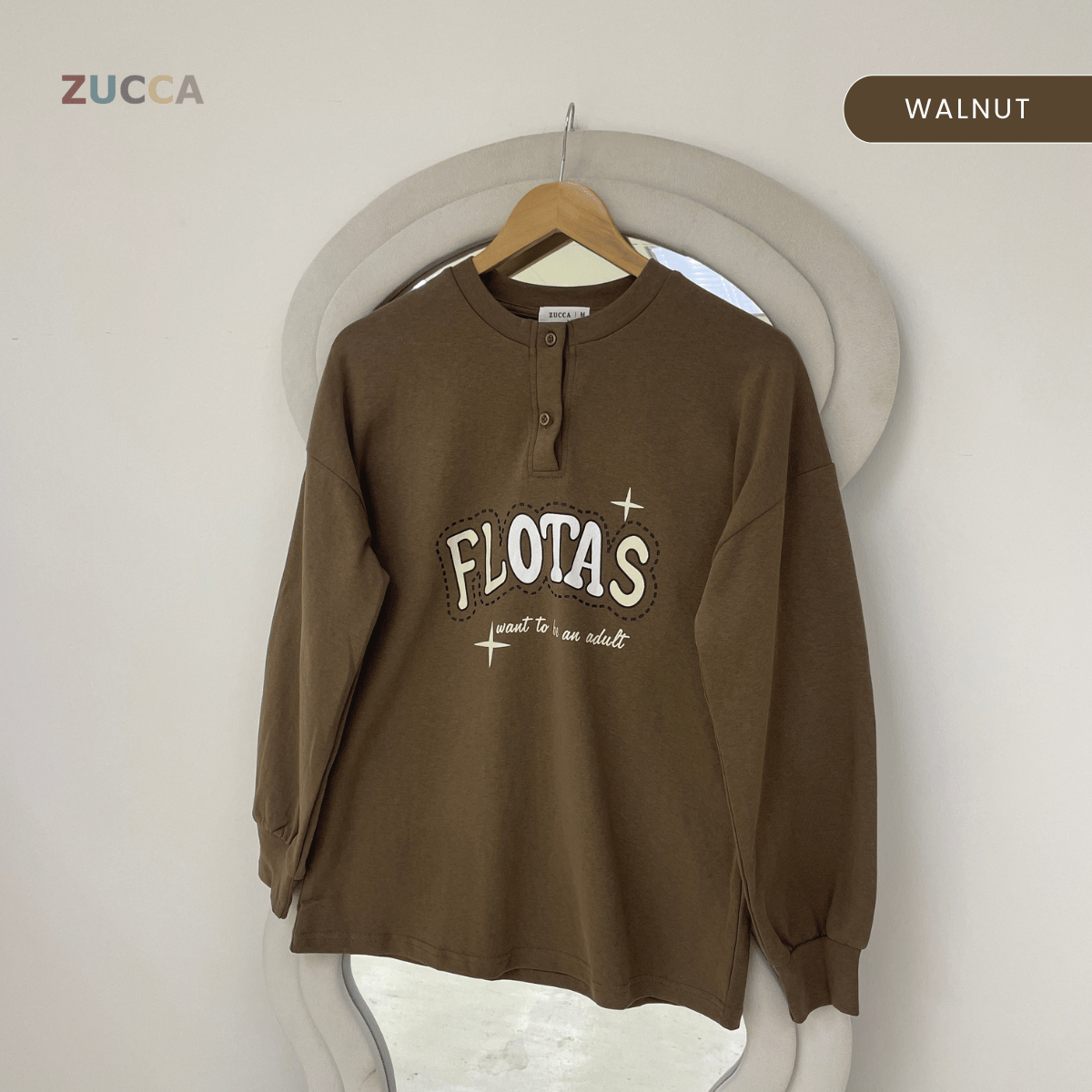 ZUCCA QALESYA OVERSIZED GRAPHIC TEE LONG SLEEVE - MA208