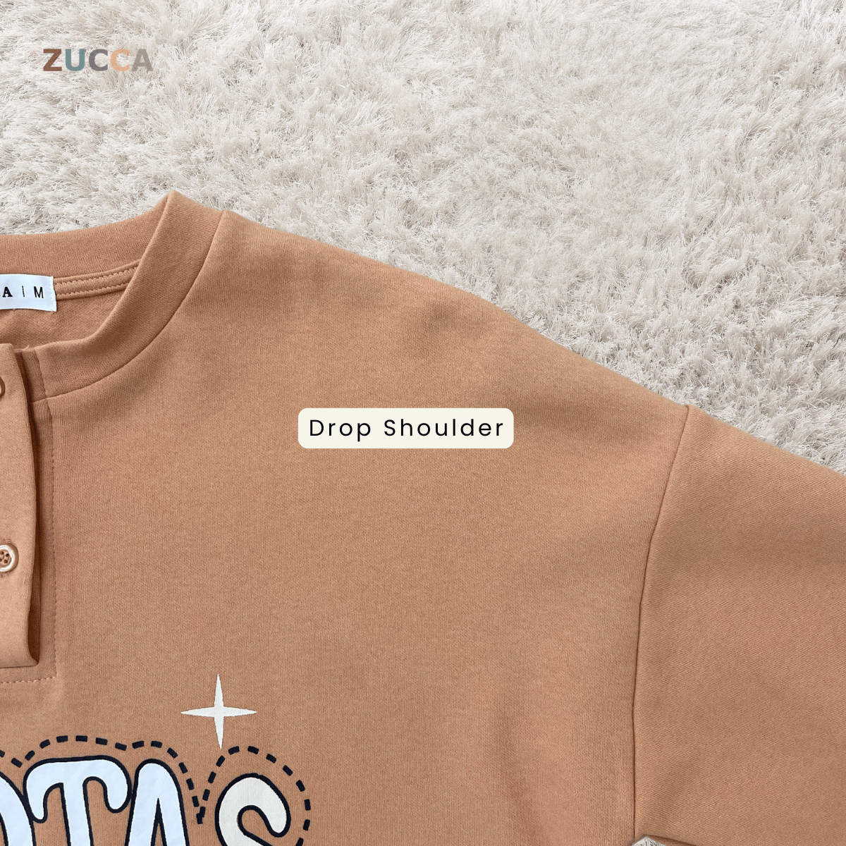 ZUCCA QALESYA OVERSIZED GRAPHIC TEE LONG SLEEVE - MA208