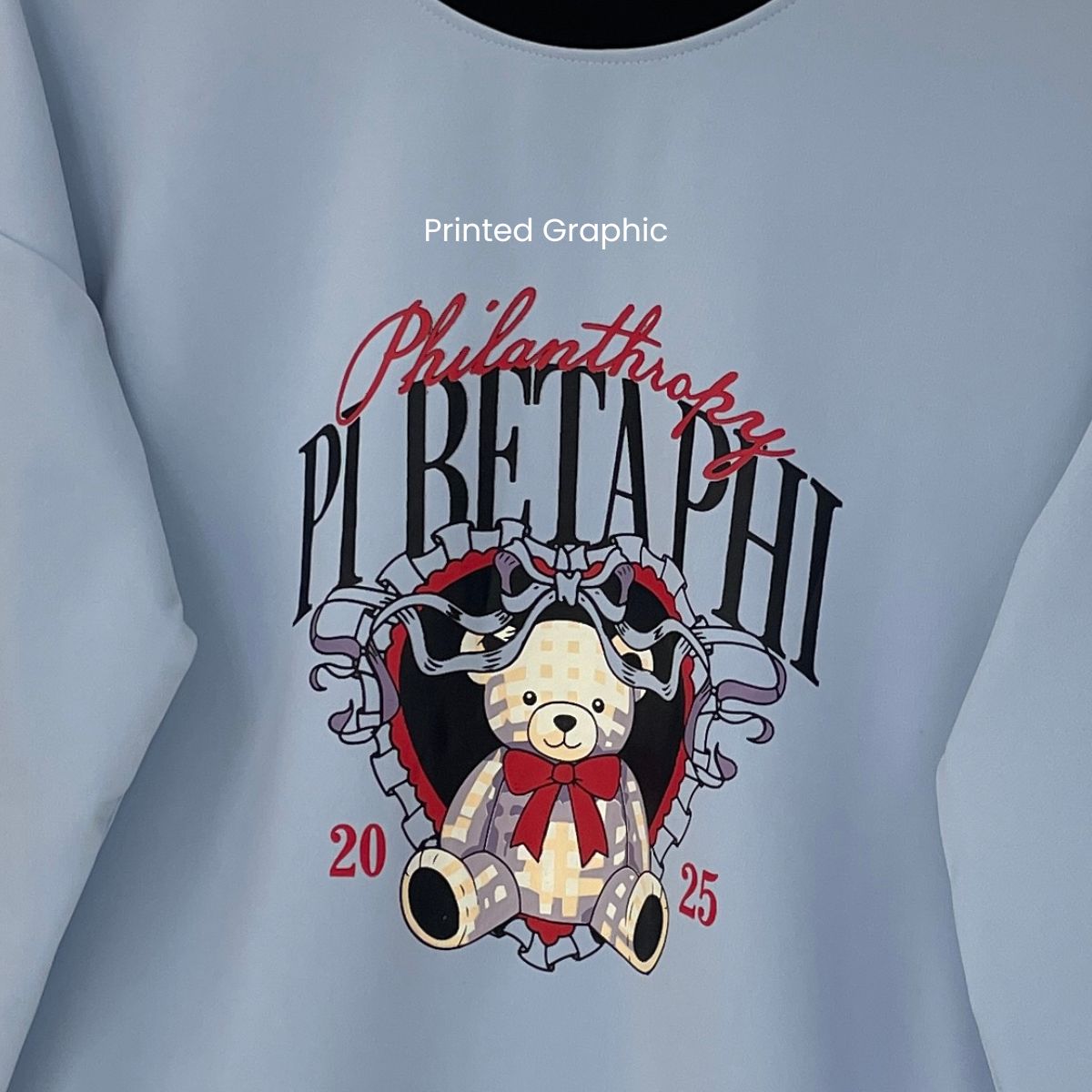 ZUCCA EZZAH VINTAGE BEAR GRAPHIC LONG SLEEVE SWEATSHIRT - MA209