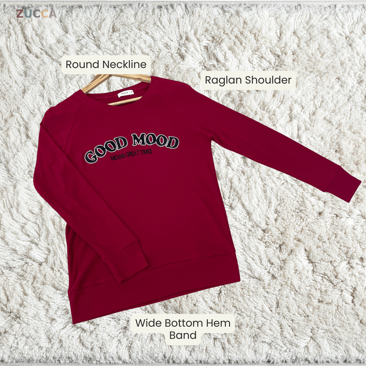 CLEARANCE ZUCCA AKILA EMBROIDERED LONG SLEEVE SWEATSHIRT – MA212
