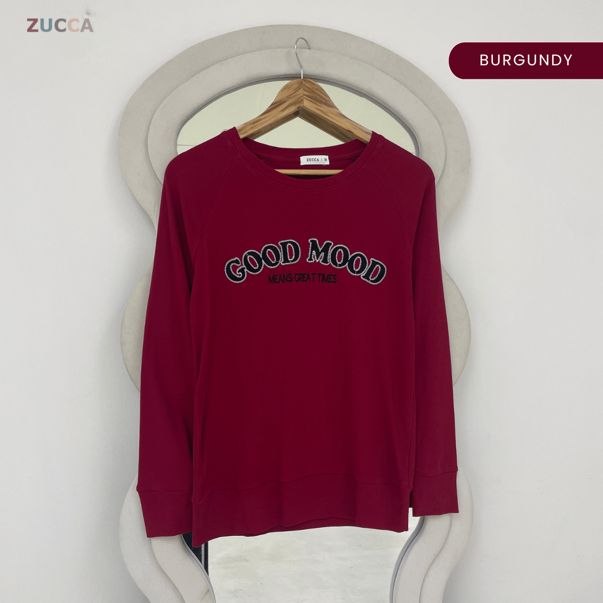 ZUCCA AKILA EMBROIDERED LONG SLEEVE SWEATSHIRT – MA212