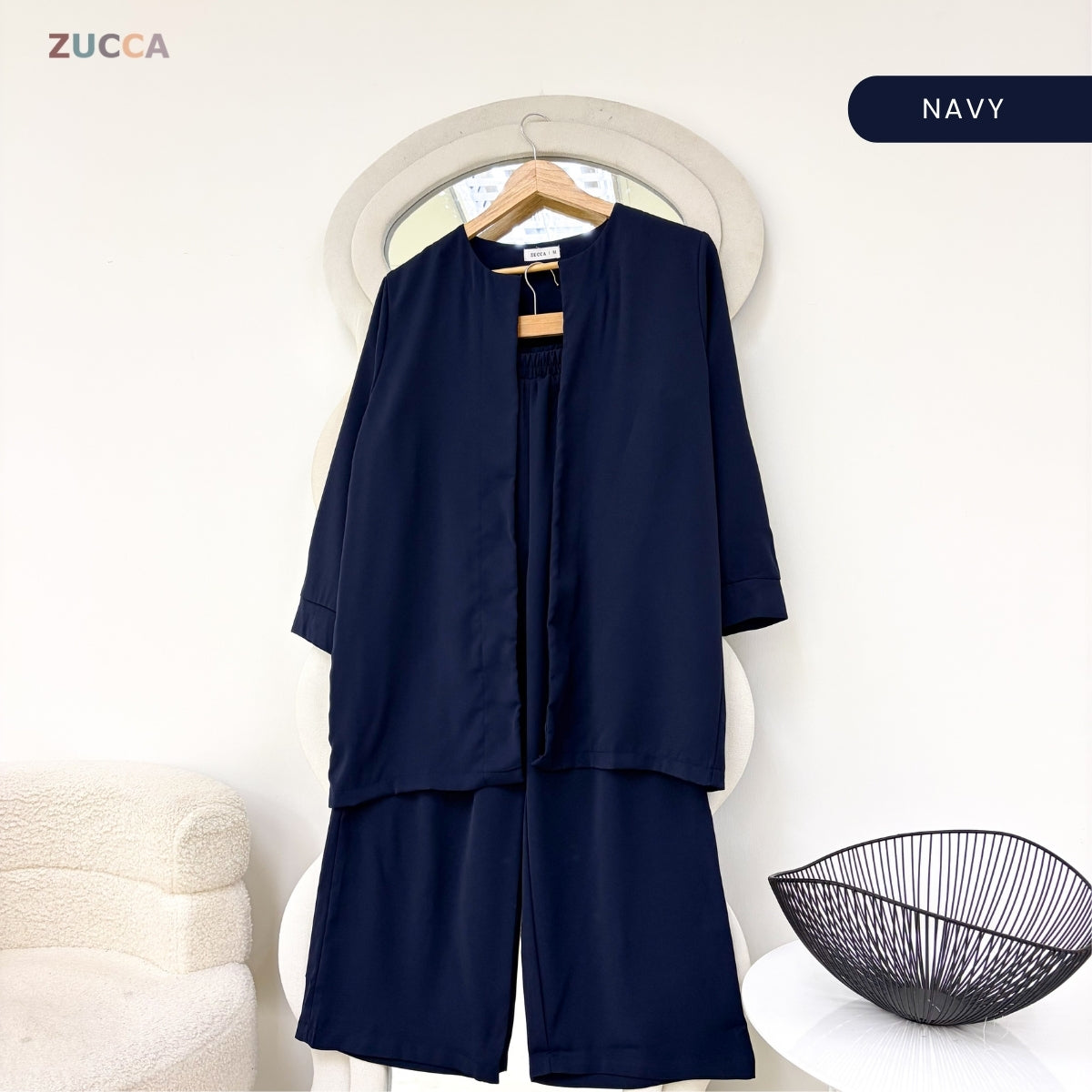 ZUCCA JAZLYN KASUAL WOMEN MODEST TOP & PANTS SET - MA213