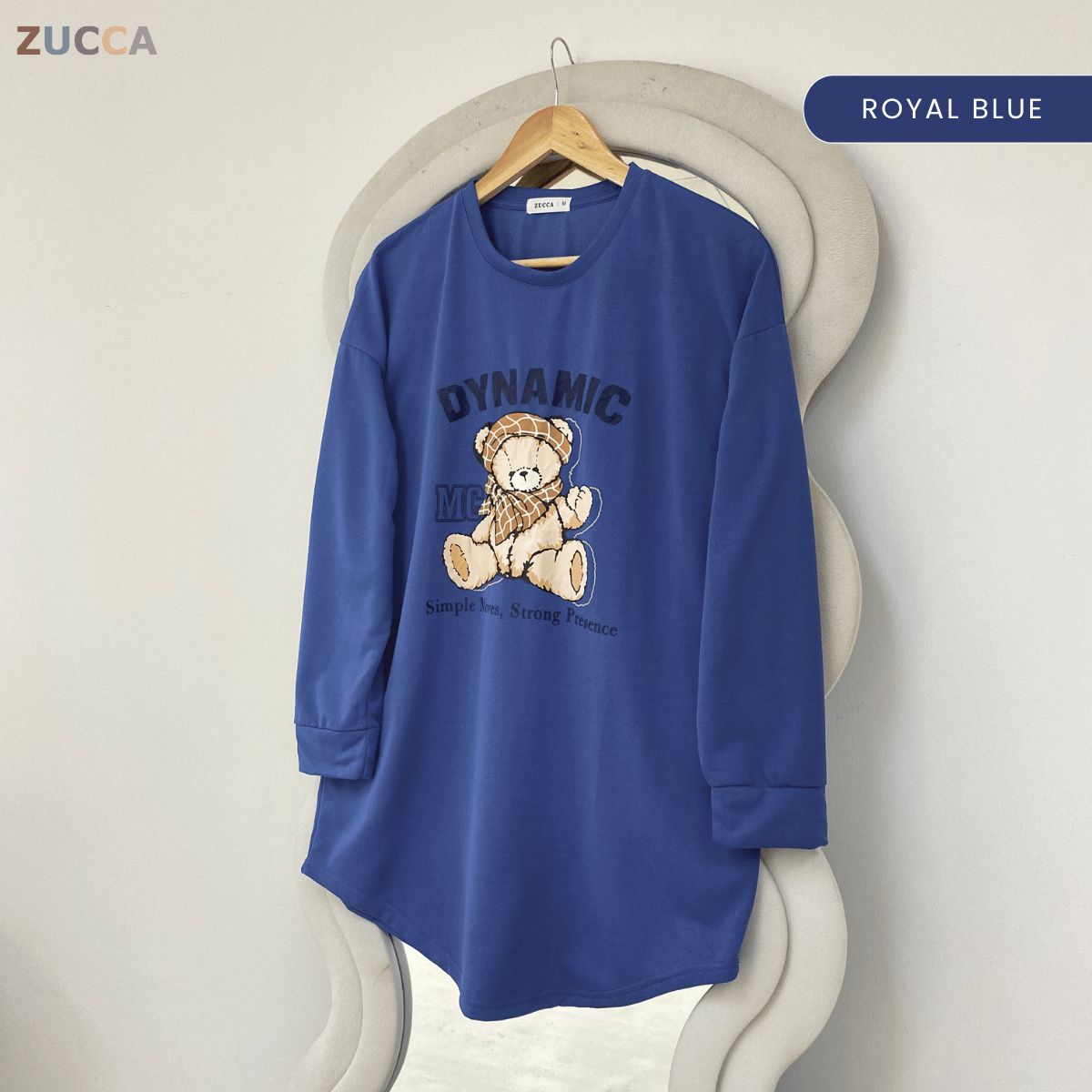 ZUCCA SHEZI DYNAMIC BEAR LONG SLEEVE TOP - MA215