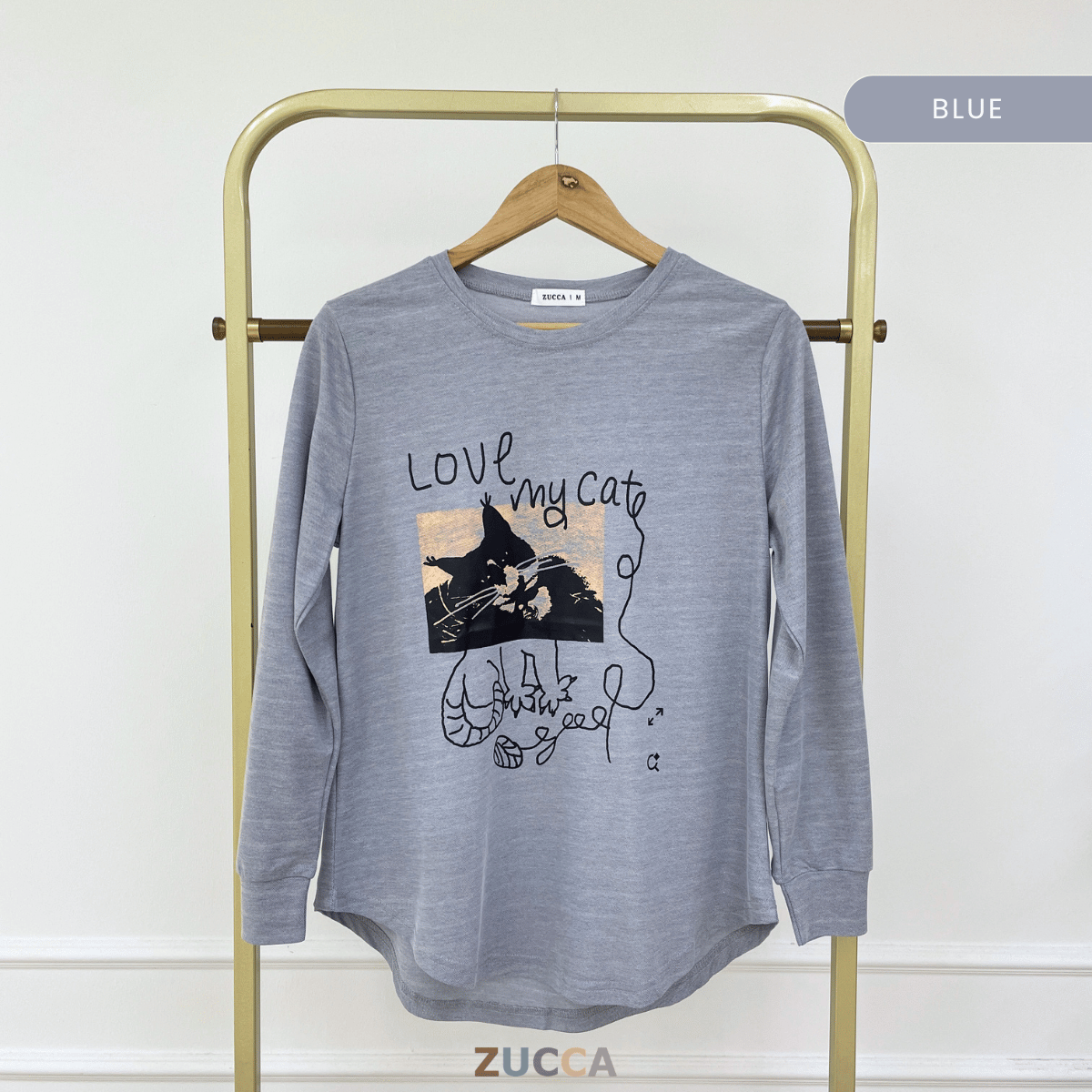 ZUCCA HUDA RELAXED FIT PRINTED LONG BLOUSE-MA216