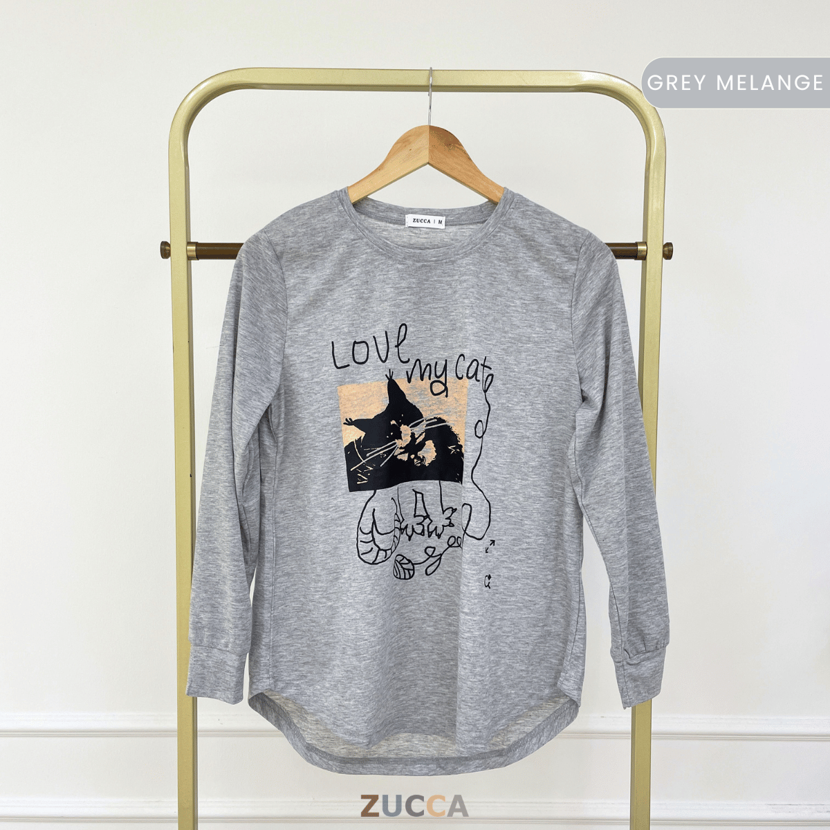 ZUCCA HUDA RELAXED FIT PRINTED LONG BLOUSE-MA216