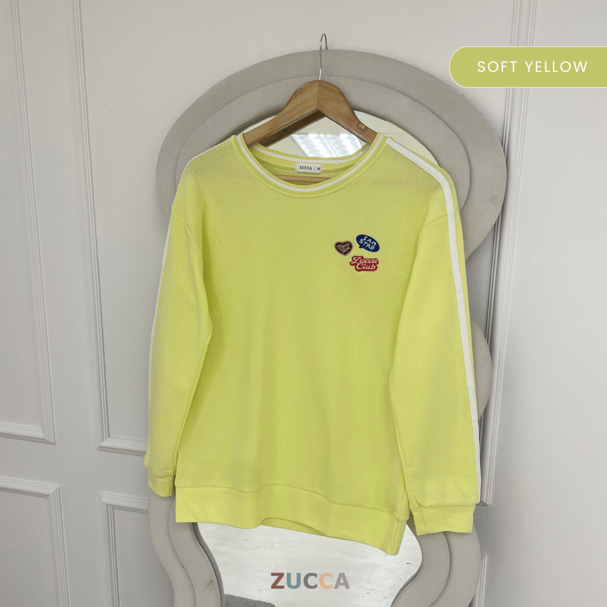 ZUCCA HASNITA EMBROIDERY PATCH LONG SLEEVE TOP - MA218