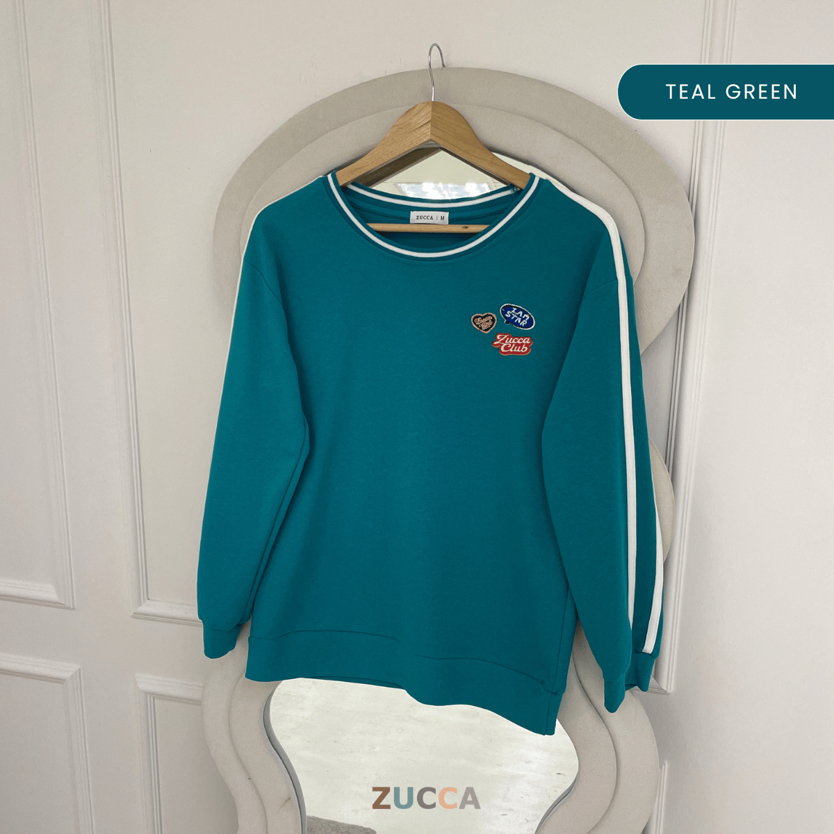 ZUCCA HASNITA EMBROIDERY PATCH LONG SLEEVE TOP - MA218