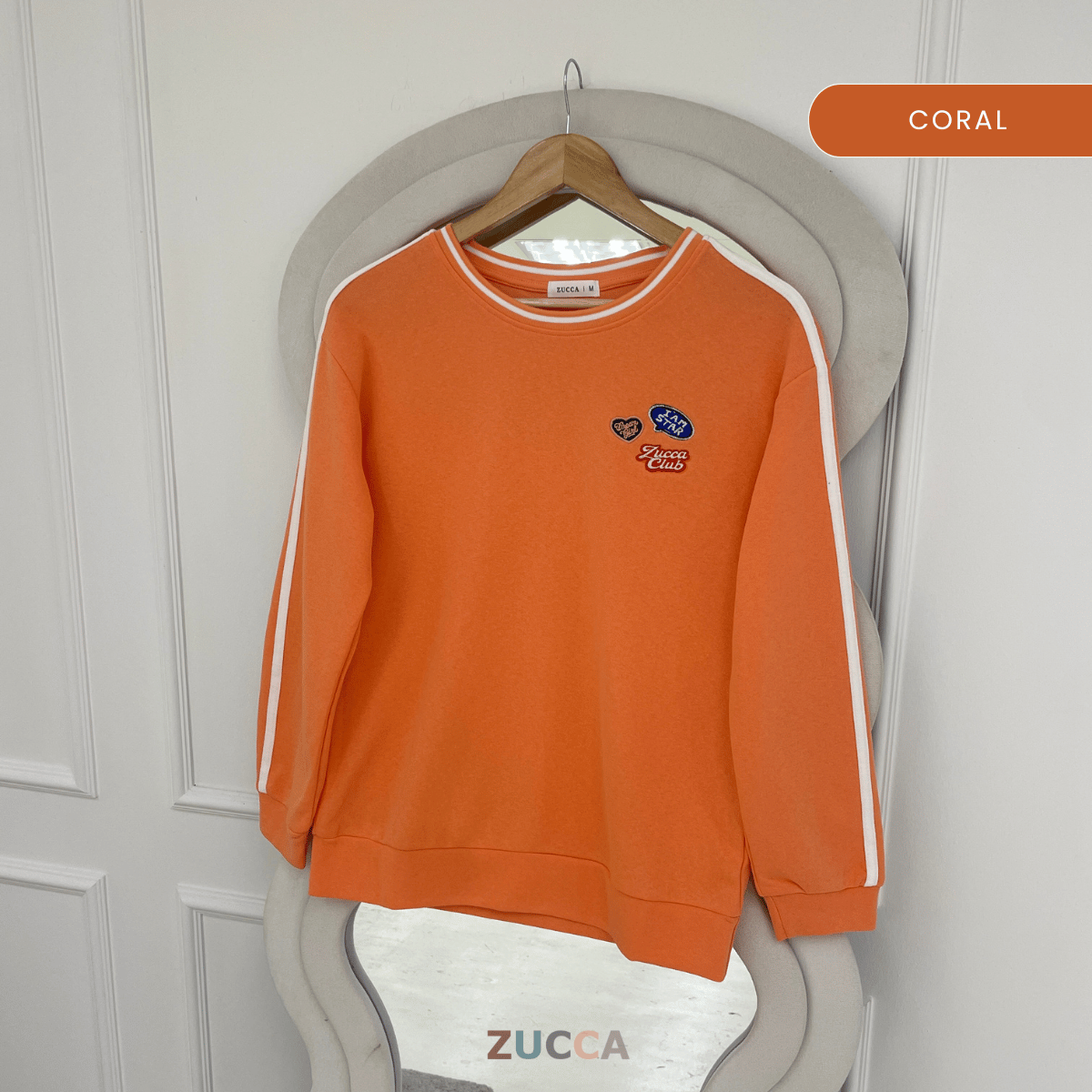 ZUCCA HASNITA EMBROIDERY PATCH LONG SLEEVE TOP - MA218