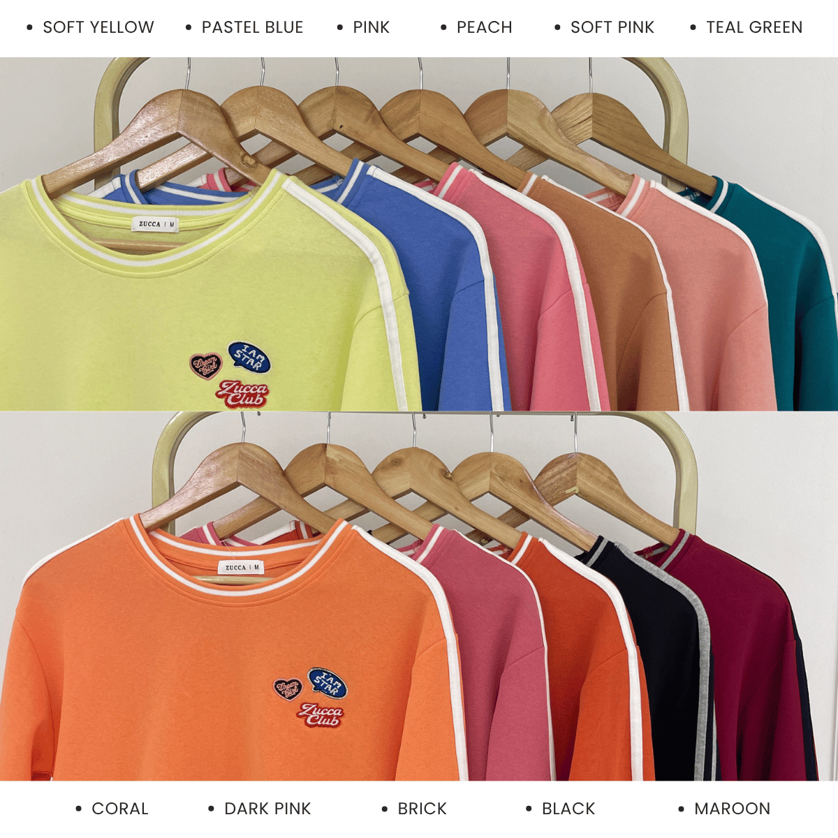ZUCCA HASNITA EMBROIDERY PATCH LONG SLEEVE TOP - MA218