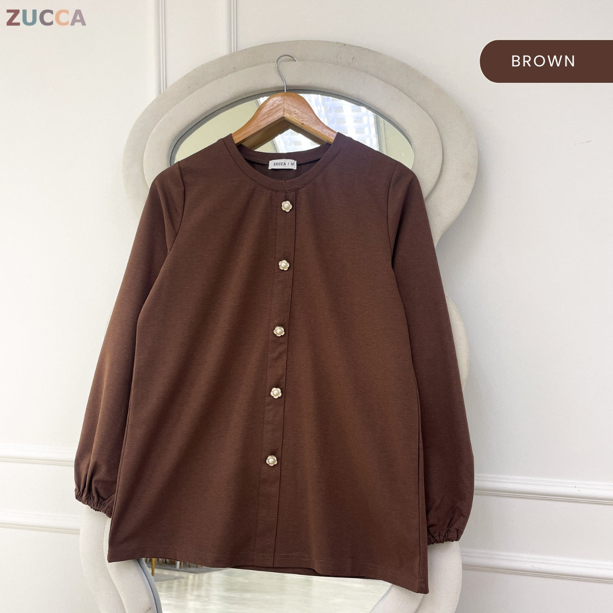 ZUCCA ZAINA CLASSIC MODEST LONG SLEEVE WOMEN BLOUSE - MA219
