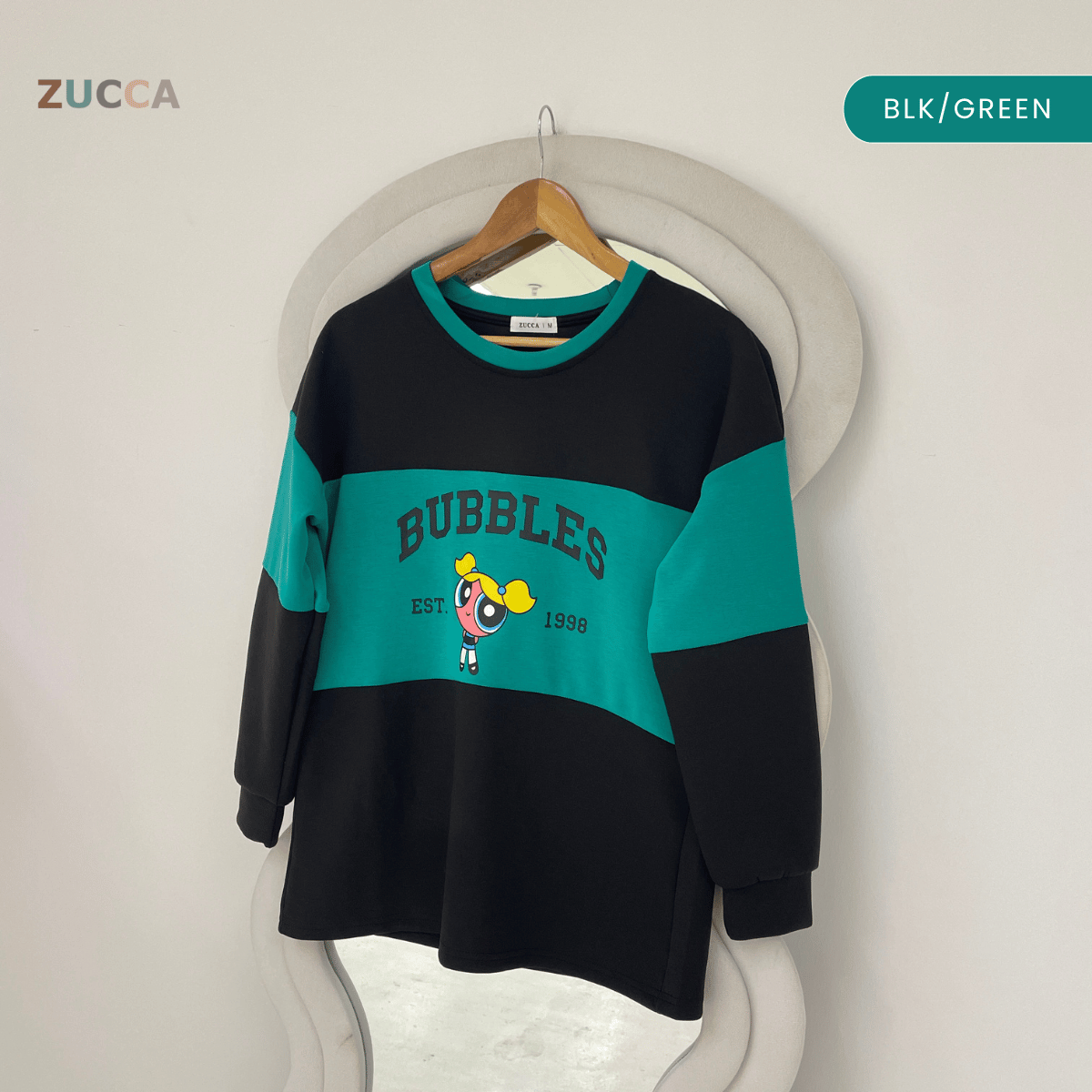 ZUCCA ZAMIRA COLORBLOCK DAILY SWEATSHIRT - MA222