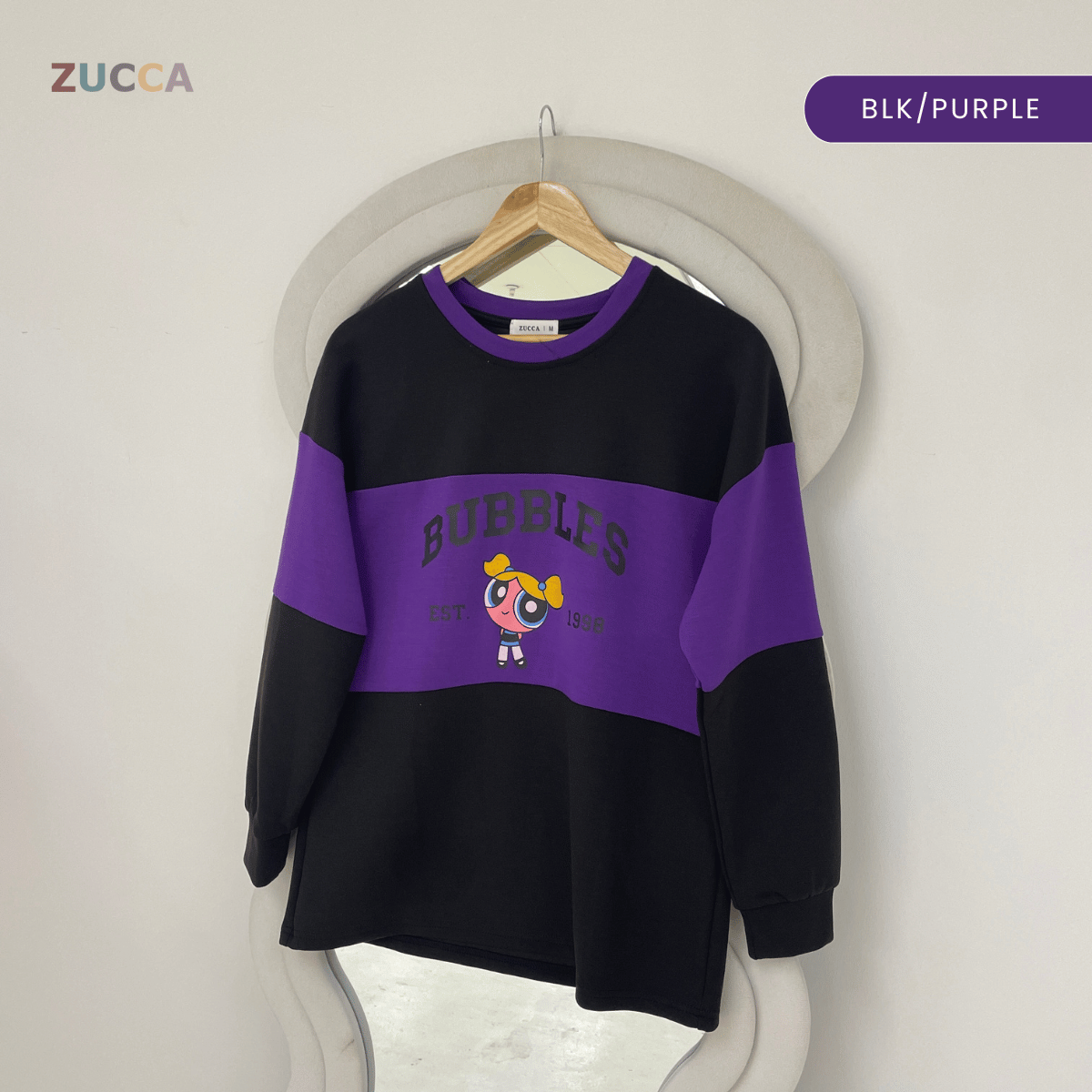 ZUCCA ZAMIRA COLORBLOCK DAILY SWEATSHIRT - MA222