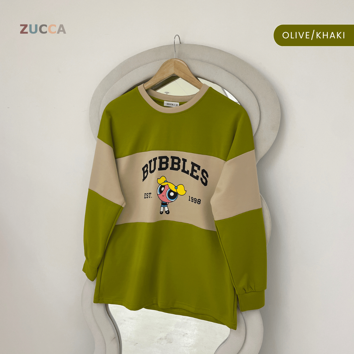 ZUCCA ZAMIRA COLORBLOCK DAILY SWEATSHIRT - MA222