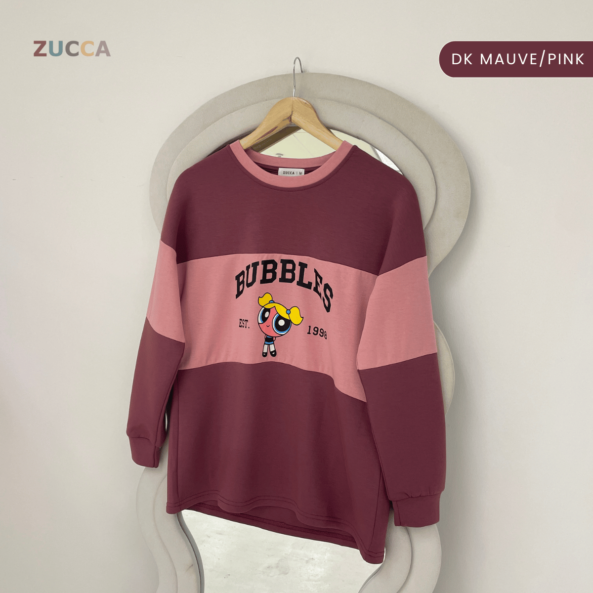 ZUCCA ZAMIRA COLORBLOCK DAILY SWEATSHIRT - MA222