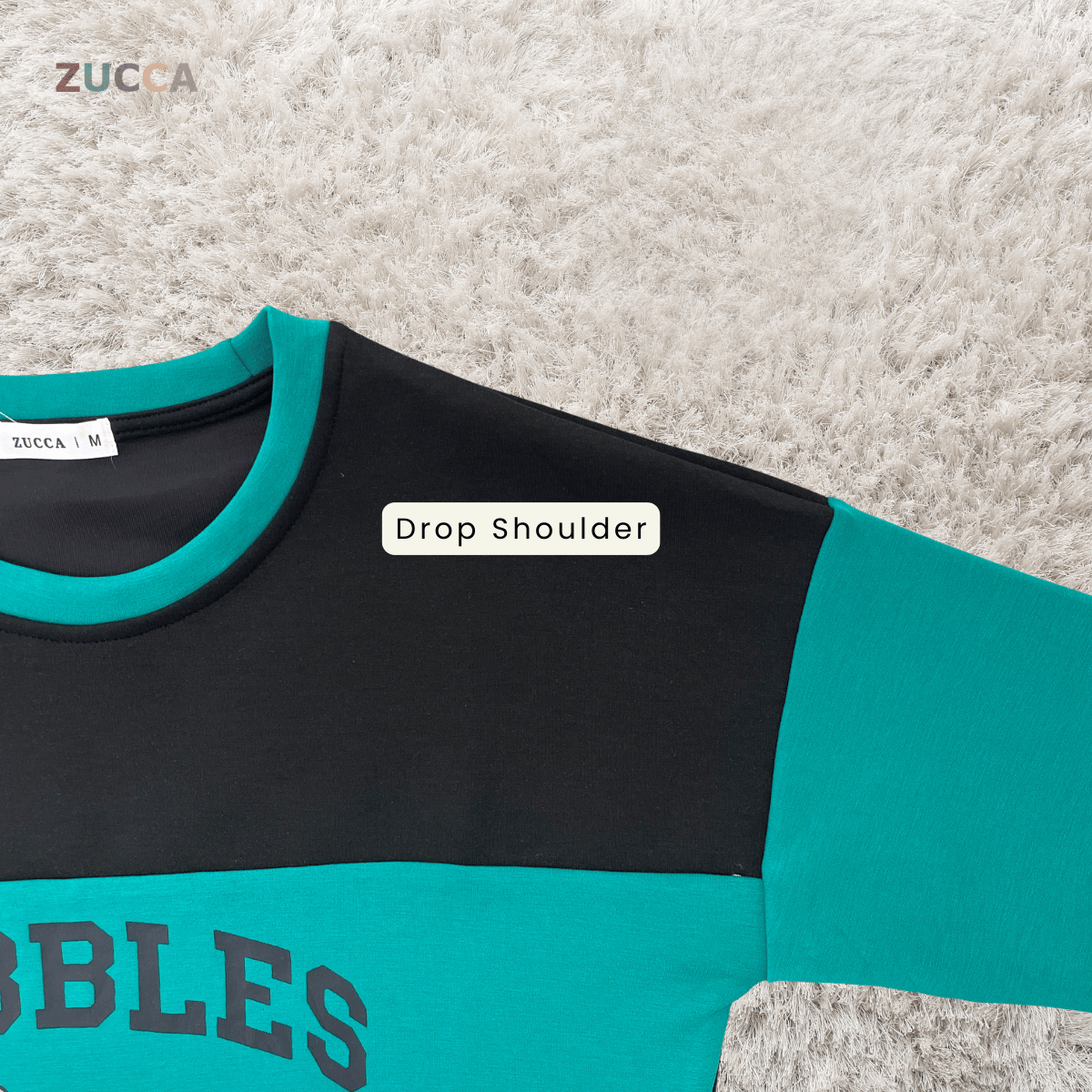 ZUCCA ZAMIRA COLORBLOCK DAILY SWEATSHIRT - MA222