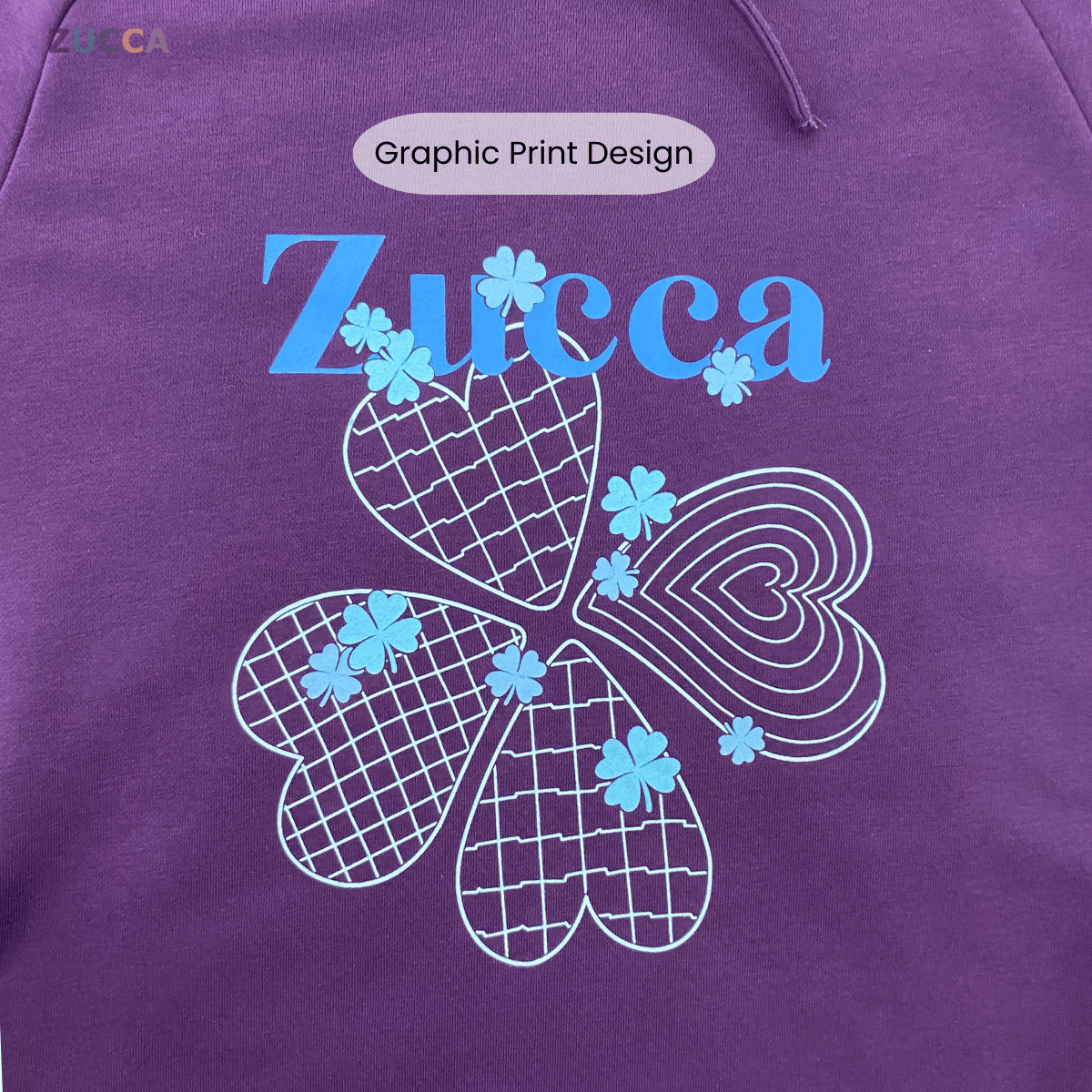 ZUCCA DAIYA GRAPHIC HOODIE LONG DRESS-MA223