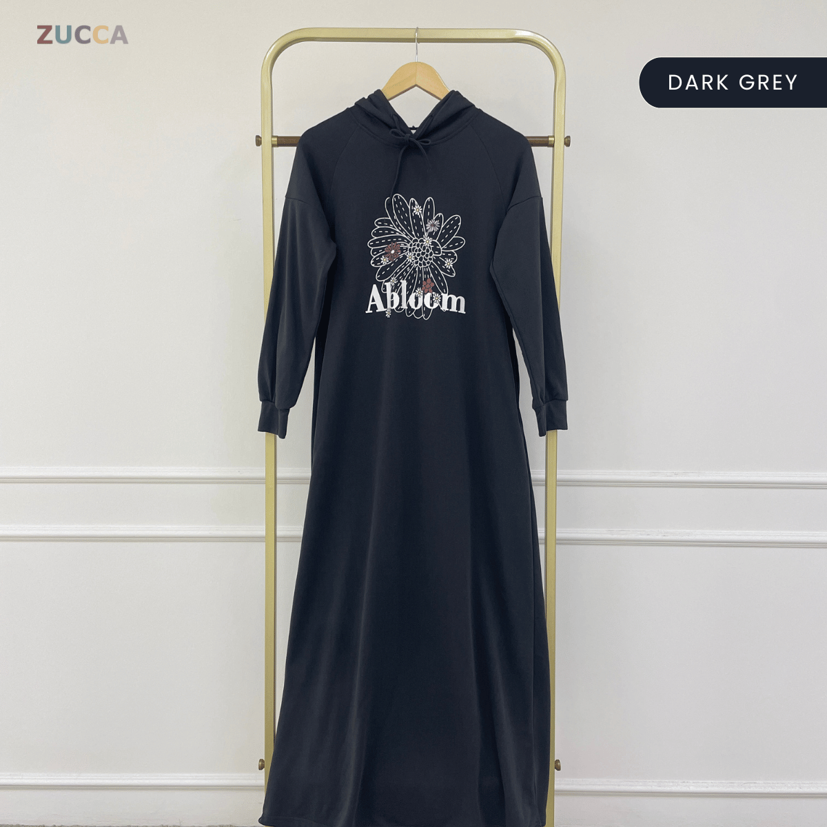 ZUCCA AMEENA FLORAL CASUAL HOODIE DRESS-MA224
