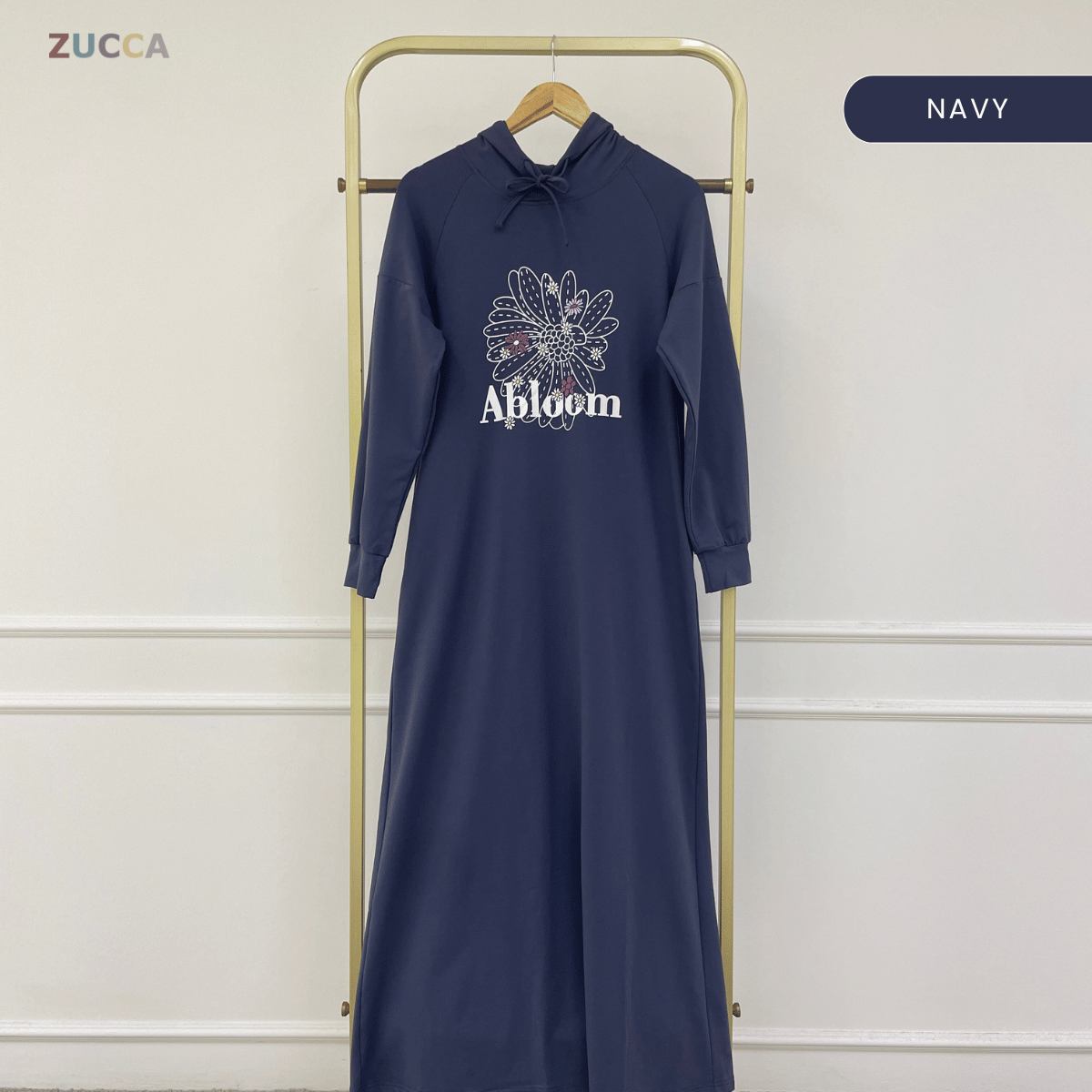 ZUCCA AMEENA FLORAL CASUAL HOODIE DRESS-MA224