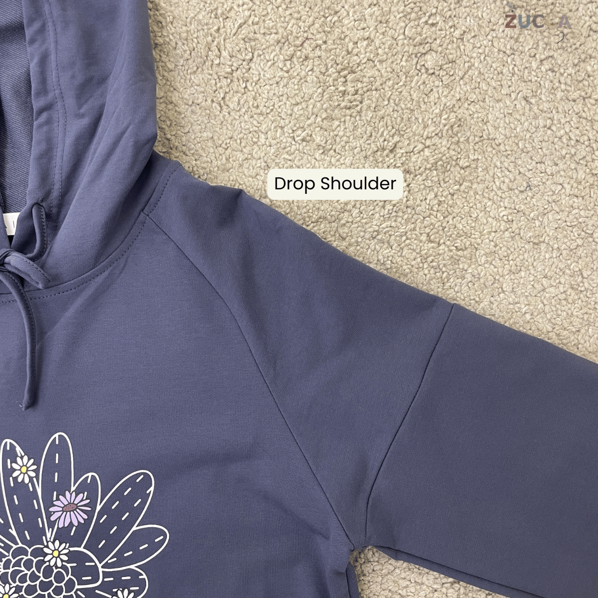 ZUCCA AMEENA FLORAL CASUAL HOODIE DRESS-MA224
