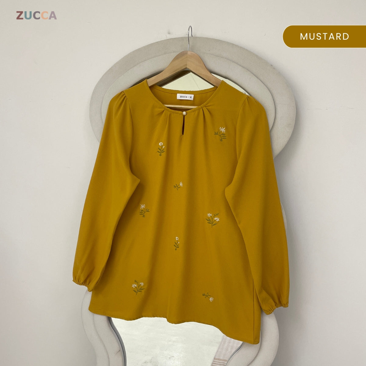 ZUCCA ADELIA WOMEN KASUAL BLOUSE FLORAL LONG SLEEVE - MA225