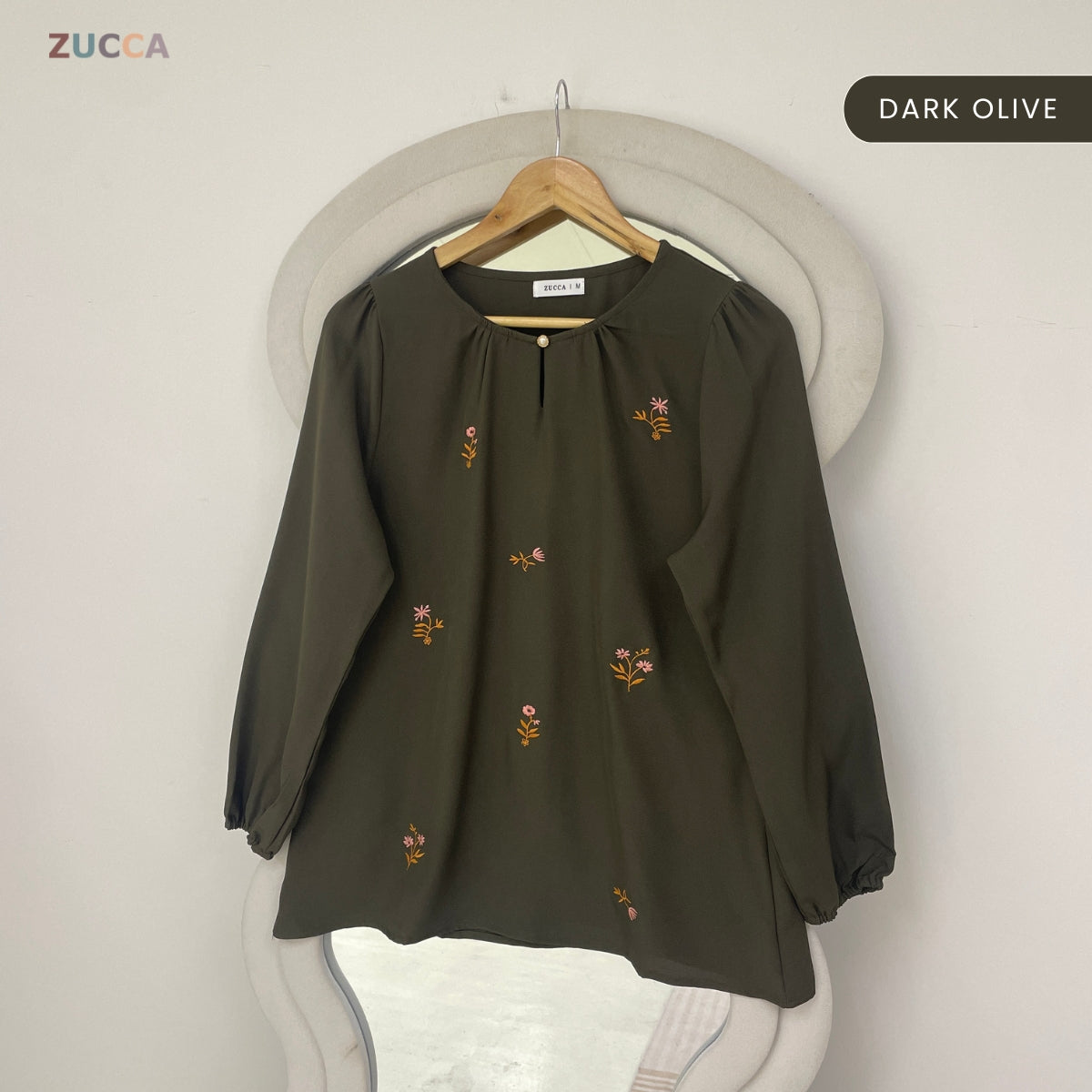 ZUCCA ADELIA WOMEN KASUAL BLOUSE FLORAL LONG SLEEVE - MA225