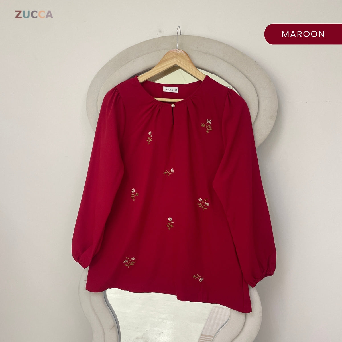 ZUCCA ADELIA WOMEN KASUAL BLOUSE FLORAL LONG SLEEVE - MA225