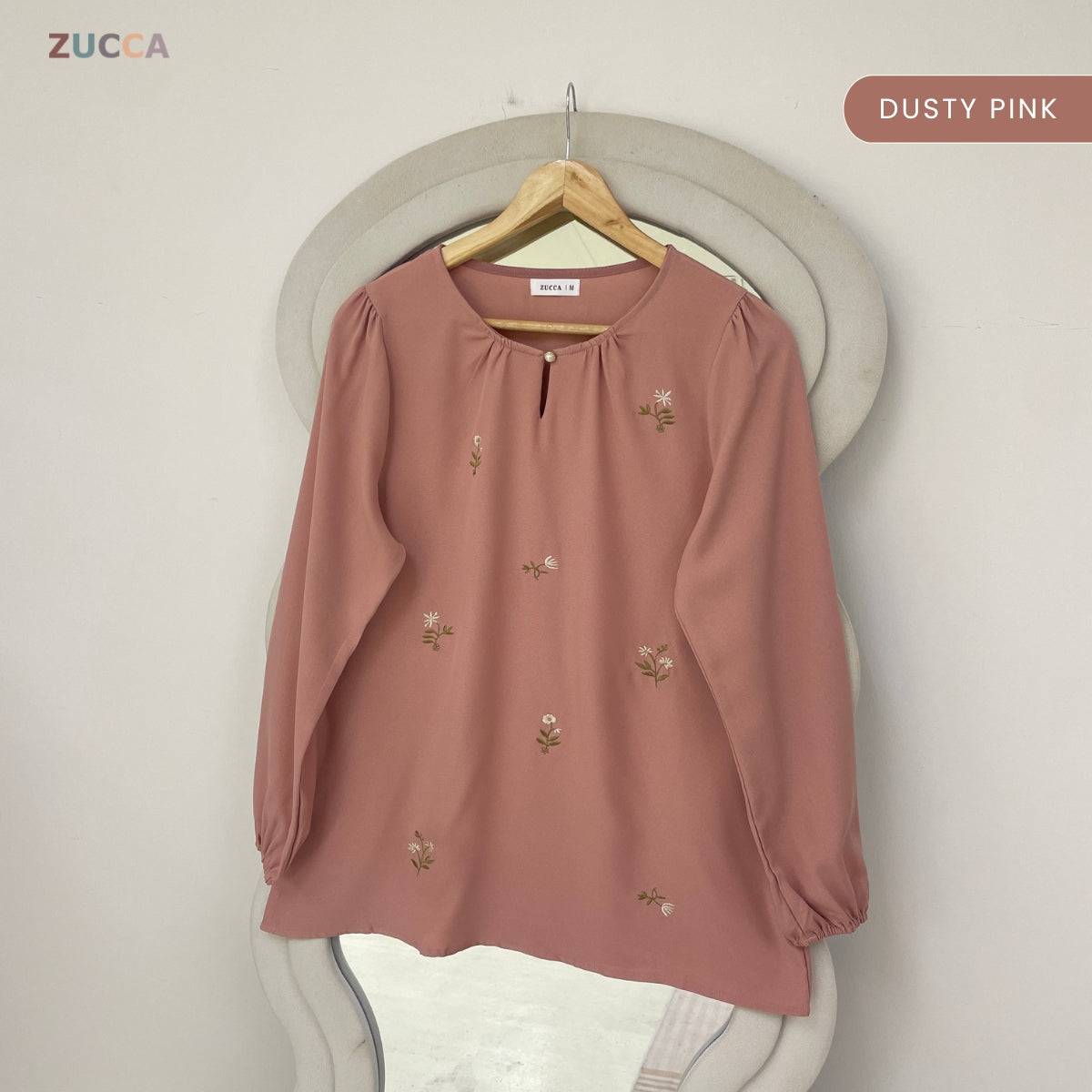 ZUCCA ADELIA WOMEN KASUAL BLOUSE FLORAL LONG SLEEVE - MA225