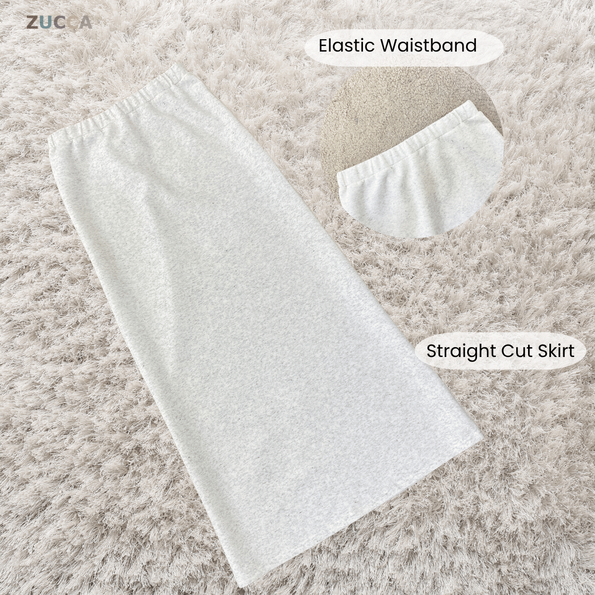 ZUCCA MARTHA CONTRAST TRIM CARDIGAN SKIRT SET-MA227