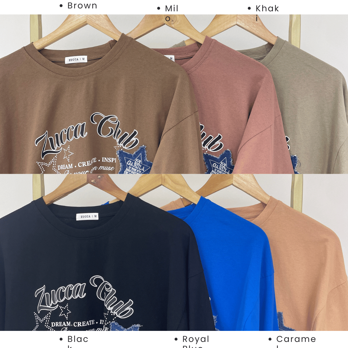 ZUCCA HAYFA STAR CLUB OVERSIZED LONG SLEEVE TOP - MA229