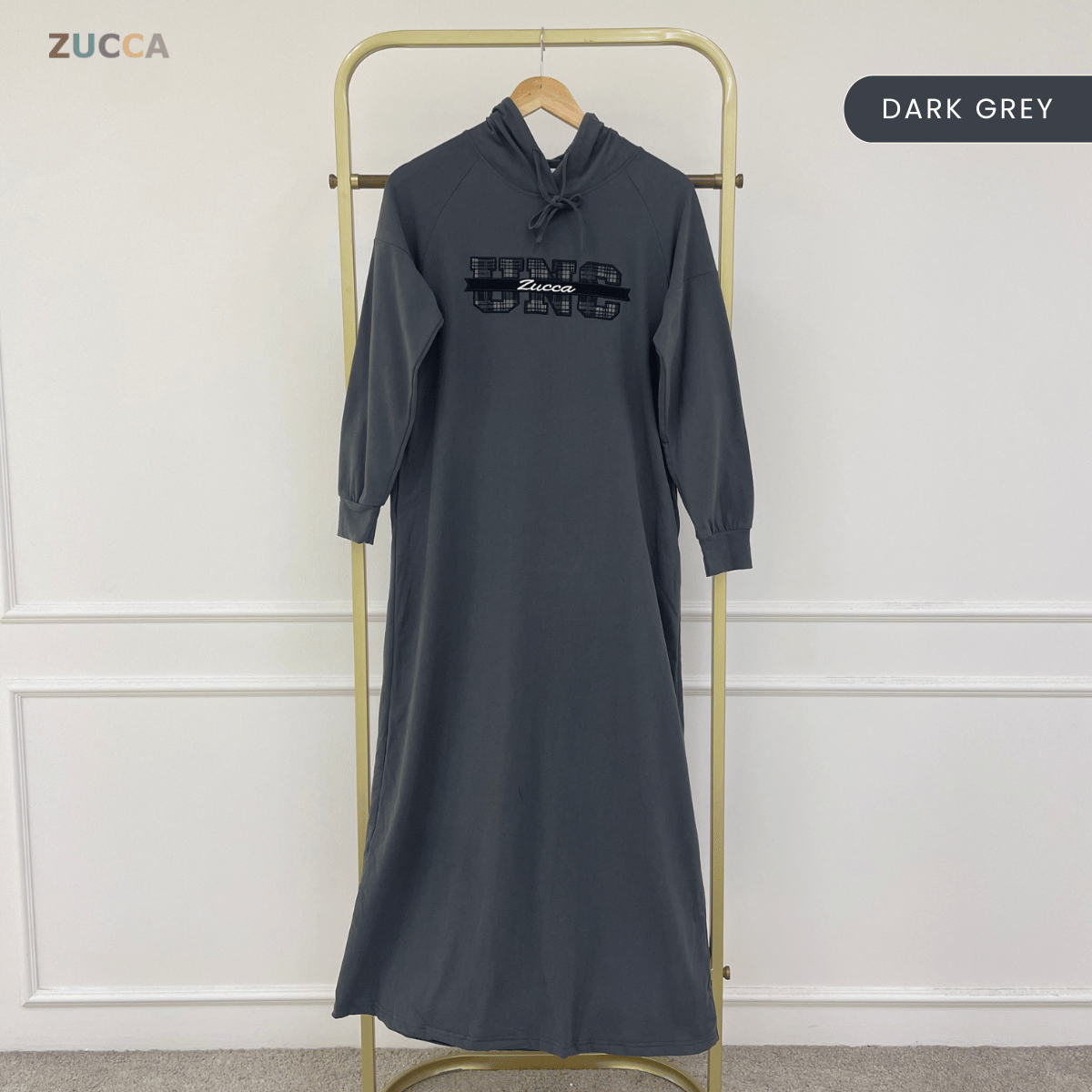 ZUCCA NAYLORA CASUAL HOODIE MAXI DRESS – MA231