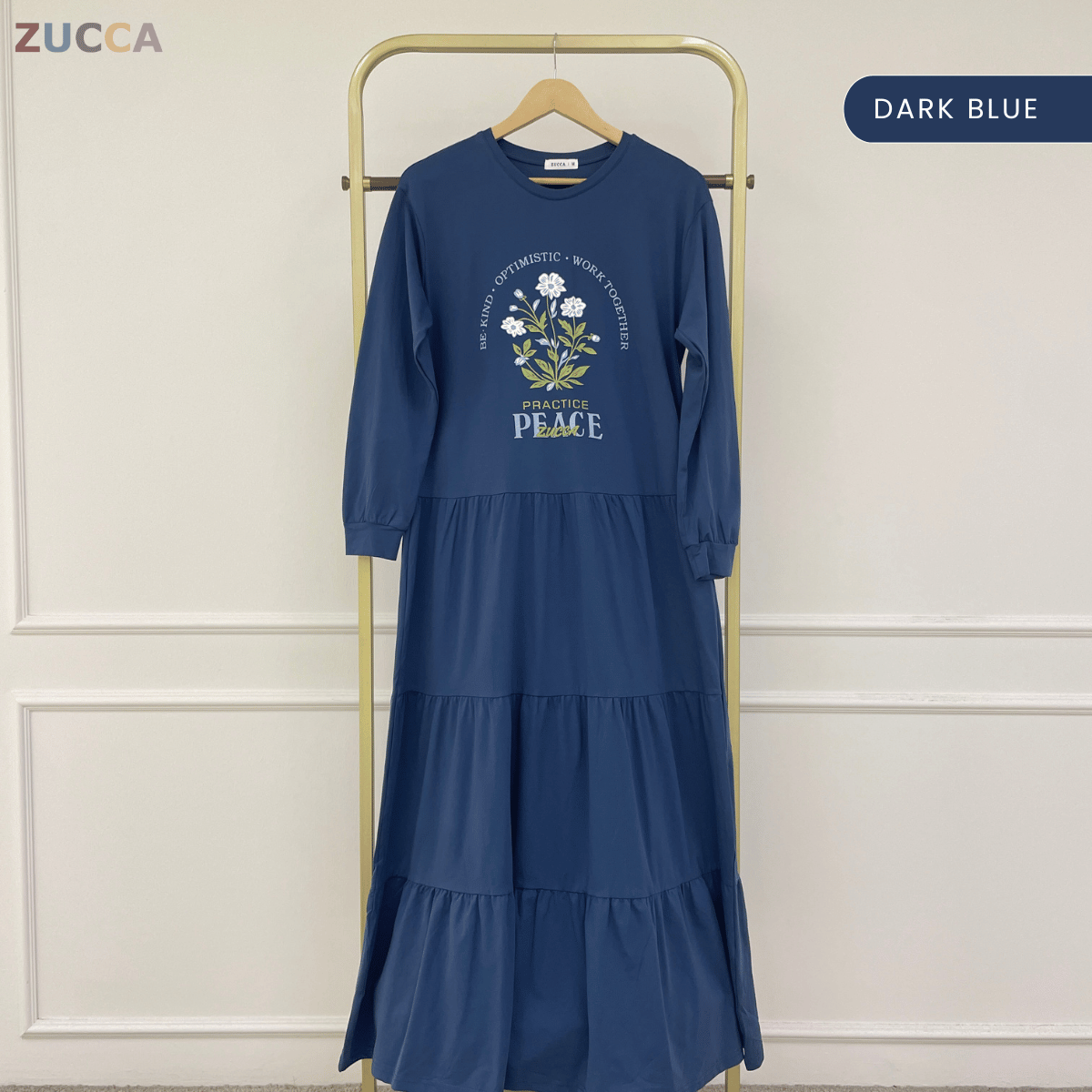 ZUCCA MAHEERA FLORAL GRAPHIC TIERED MAXI DRESS-MA234