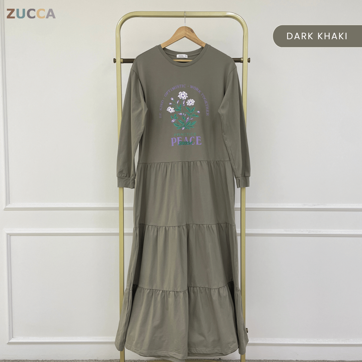 ZUCCA MAHEERA FLORAL GRAPHIC TIERED MAXI DRESS-MA234