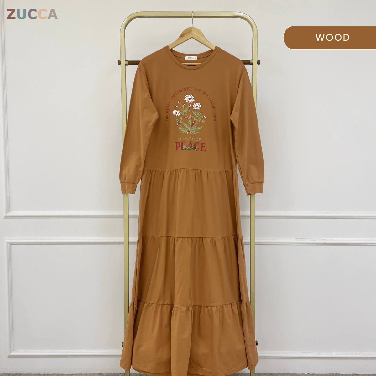 ZUCCA MAHEERA FLORAL GRAPHIC TIERED MAXI DRESS-MA234