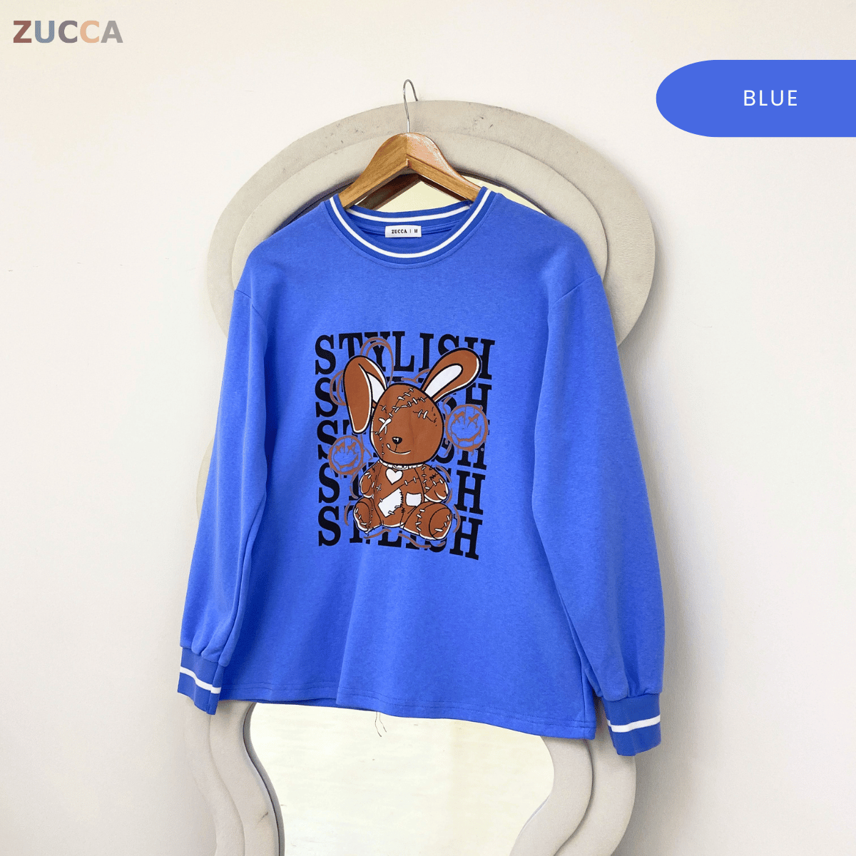 ZUCCA FARAHIN COMFY LONG SLEEVE SWEATSHIRT-MA235
