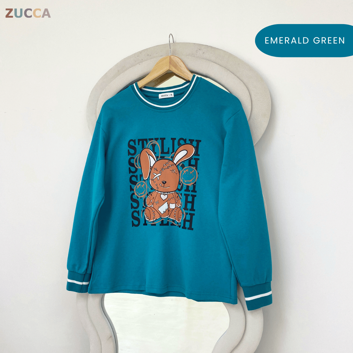 ZUCCA FARAHIN COMFY LONG SLEEVE SWEATSHIRT-MA235