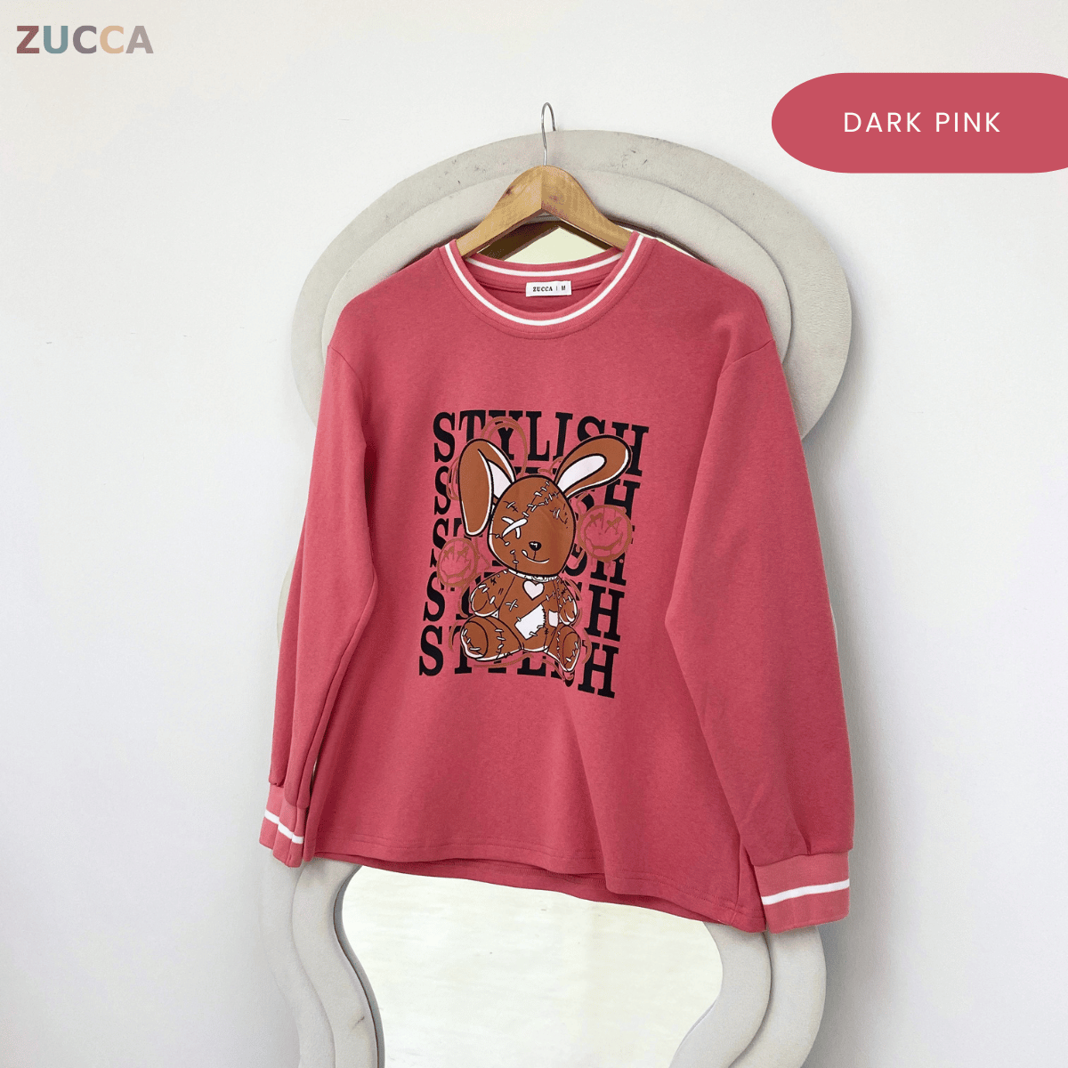 ZUCCA FARAHIN COMFY LONG SLEEVE SWEATSHIRT-MA235