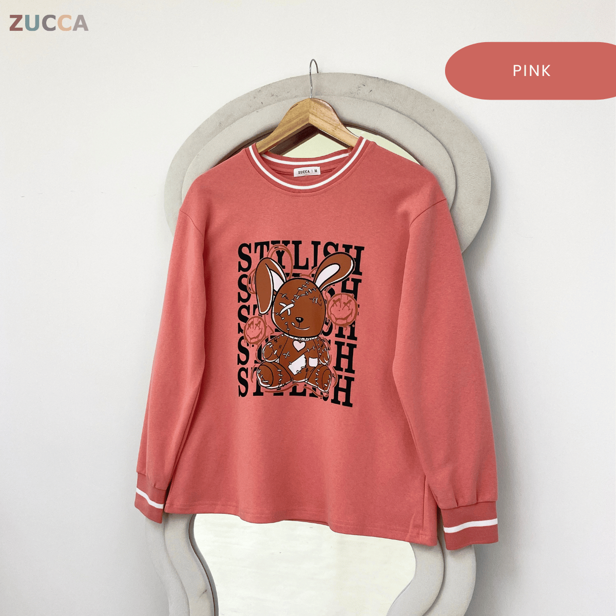 ZUCCA FARAHIN COMFY LONG SLEEVE SWEATSHIRT-MA235
