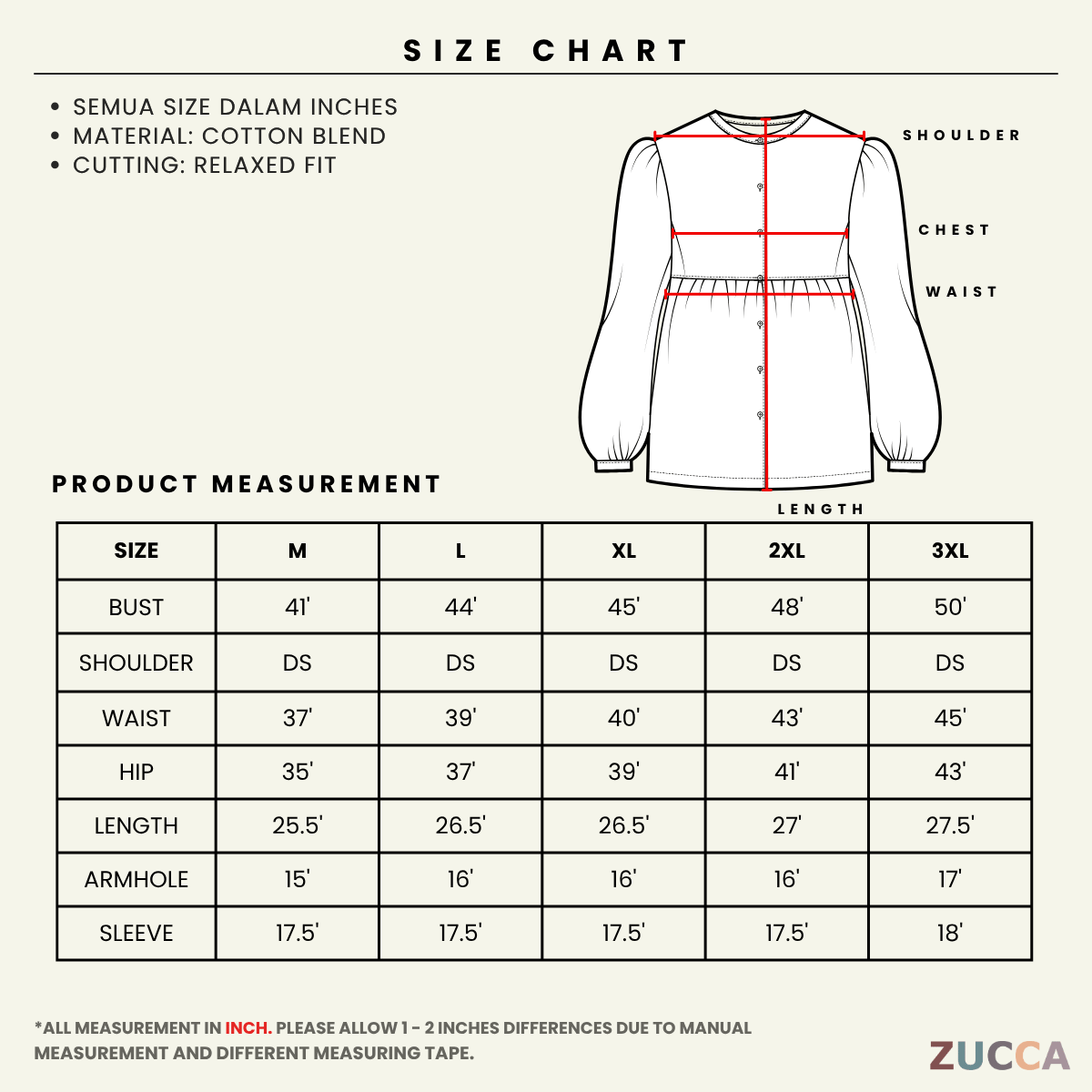 ZUCCA ATIRA LOVE EMBROIDERY LONG SLEEVE TOP- MA237