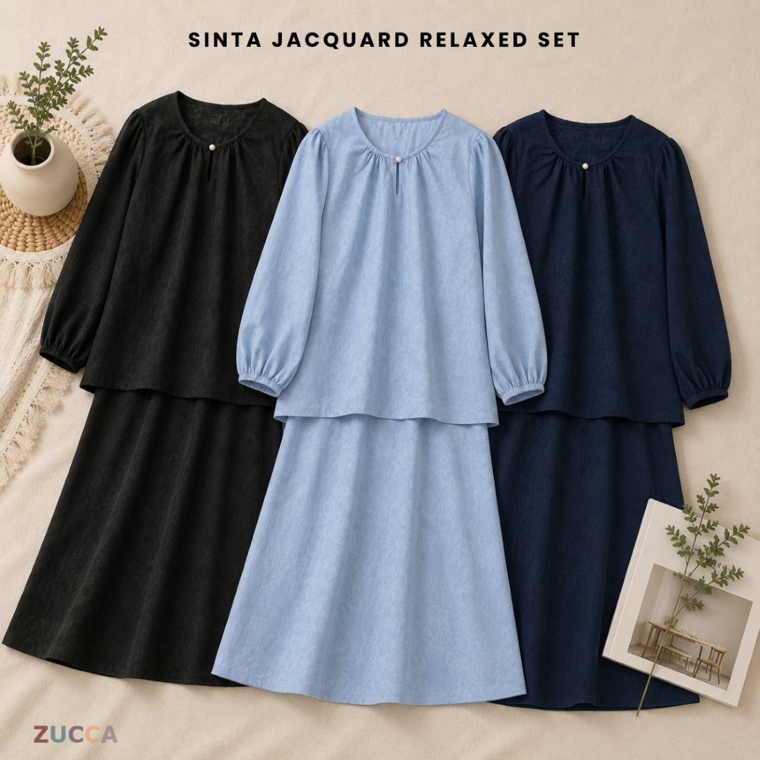 ZUCCA SINTA JACQUARD RELAXED SET - MA240