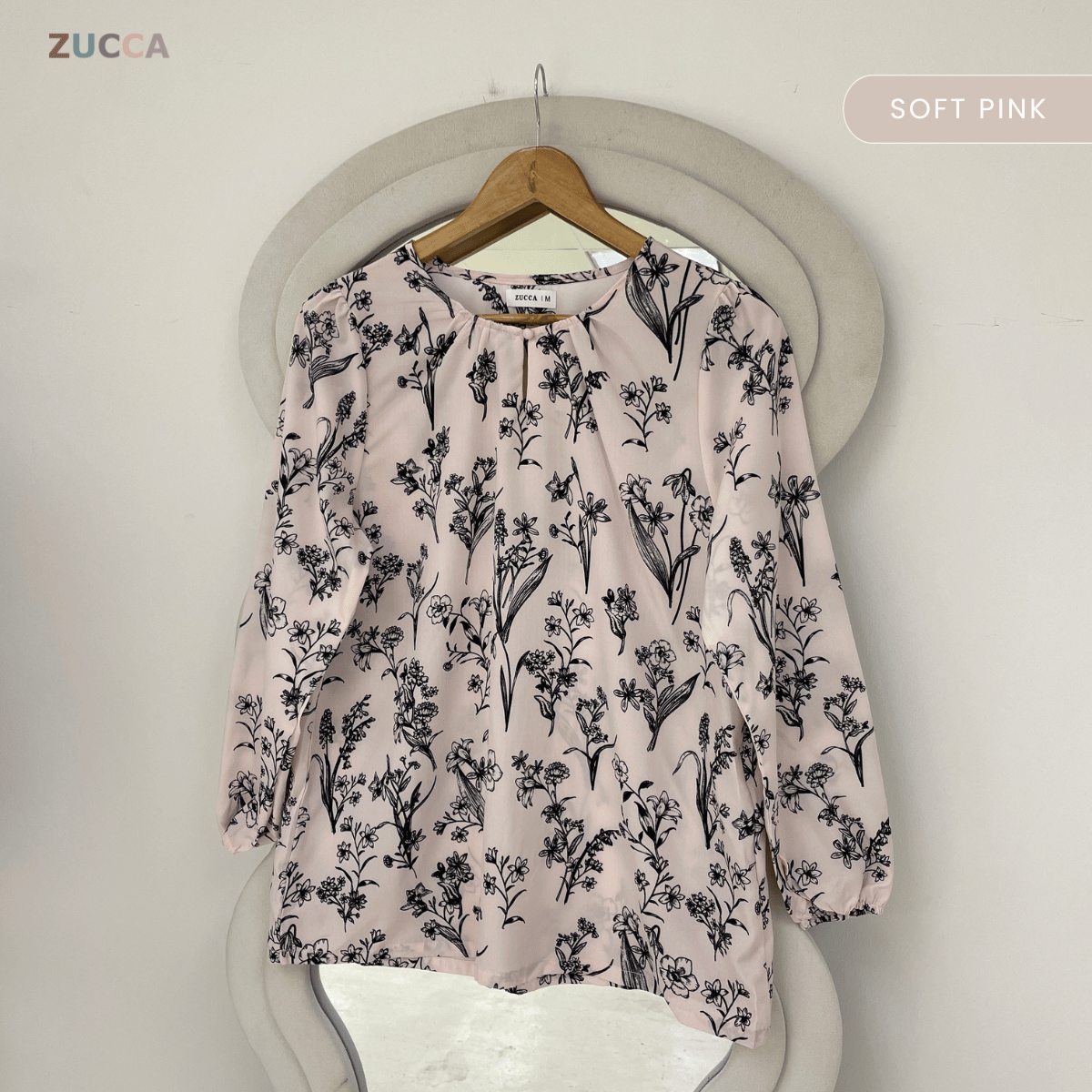 ZUCCA AIDINA BOTANICAL FLORAL PRINT MODEST BLOUSE – MA243