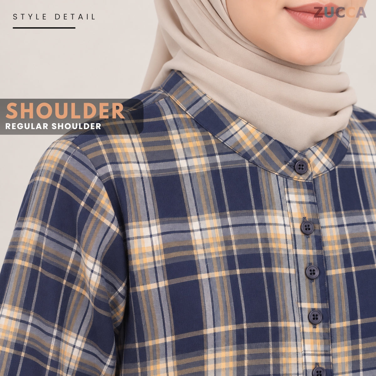 ZUCCA ZULAIKA PLAID CHECKERED LONG SLEEVE SHIRT -MA245