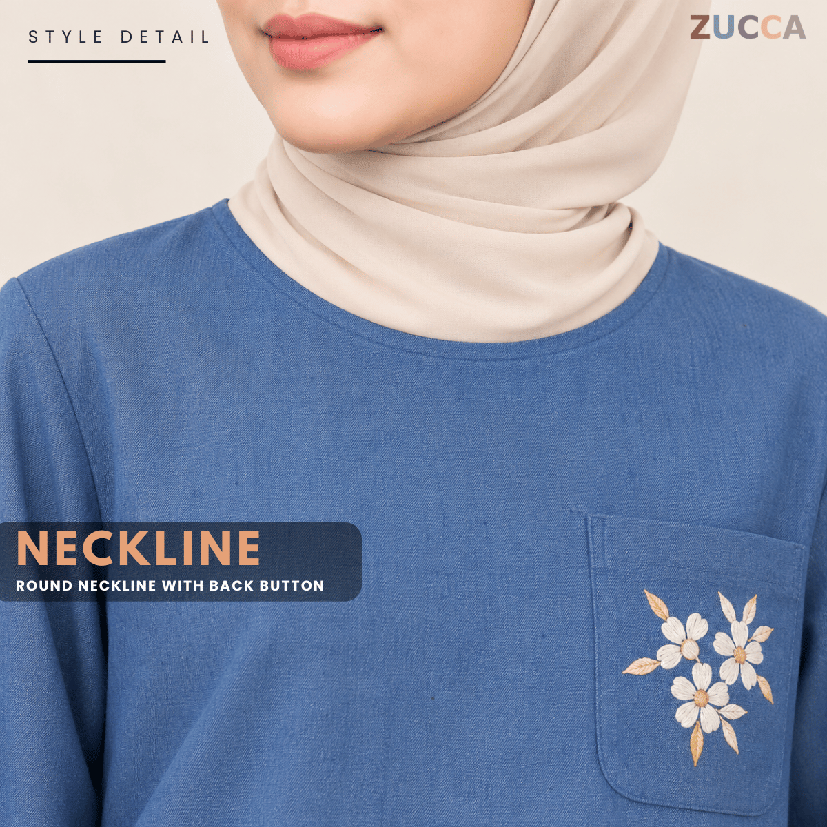 ZUCCA SAFIYA CASUAL SET LONG SLEEVE BLOUSE WITH SKIRT - MA251